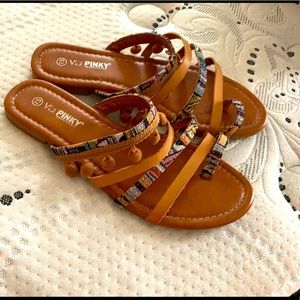 Sandals size 7 (fits like a size 6.5) brand new